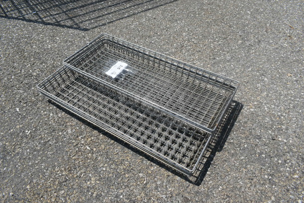 ALL ONE MONEY! Lot of 6 Metal Wire Baskets. 26.5x16.5x3, 26.5x10.5x3 - Image 3 of 3