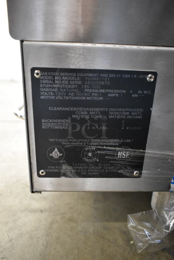 Wolf 960RX-101 Stainless Steel Commercial Countertop Natural Gas Powered Flat Top Griddle. 135,000 BTU. - Image 8 of 8