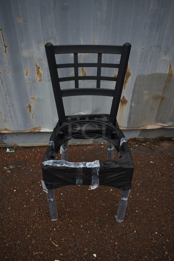 95 BRAND NEW! BFM Seating Black Finish Metal Dining Height Chair Frame w/ Window Back.  95 Times Your Bid!
