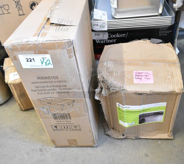 2 BRAND NEW SCRATCH AND DENT! Items Including Greenlee 4437 Measuring/Pulling Tape and RWA0153 28 oz Rectangle Kraft Paper Small Bio Lunch Box - Two Windows. 2 Times Your Bid!  - Image 2 of 6