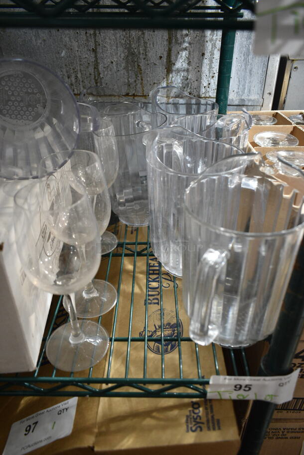 ALL ONE MONEY! Tier Lot of Various Items Including Casters, Poly Pitchers and Glasses - Image 2 of 6