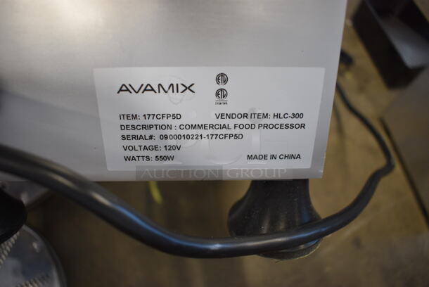 BRAND NEW SCRATCH AND DENT! Avamix CFP5D Stainless Steel Commercial Continuous Feed Food Processor w/ 5 Various Blades. 120 Volts, 1 Phase. 11x21x21. Tested and Working! - Image 8 of 8
