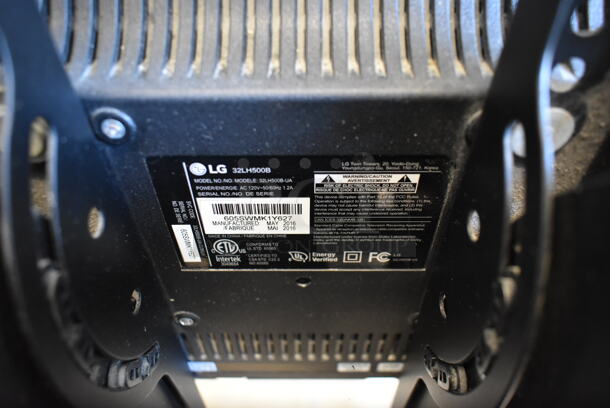 2016 LG 32LH500B-UA 32" Telelvision w/ Wall Mount. 120 Volts, 1 Phase. Buyer Must Pick Up - We Will Not Ship This Item Tested and Working! - Image 7 of 7