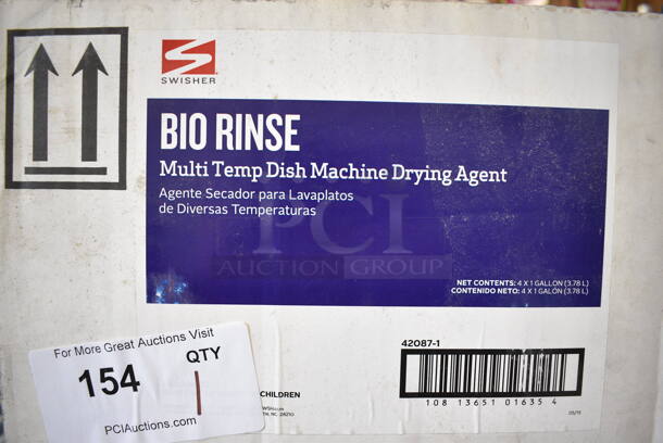 Box of 4 BRAND NEW Swisher Biorinse Multi Temp Dish Machine Drying Agent. 6x6x12 - Image 2 of 3