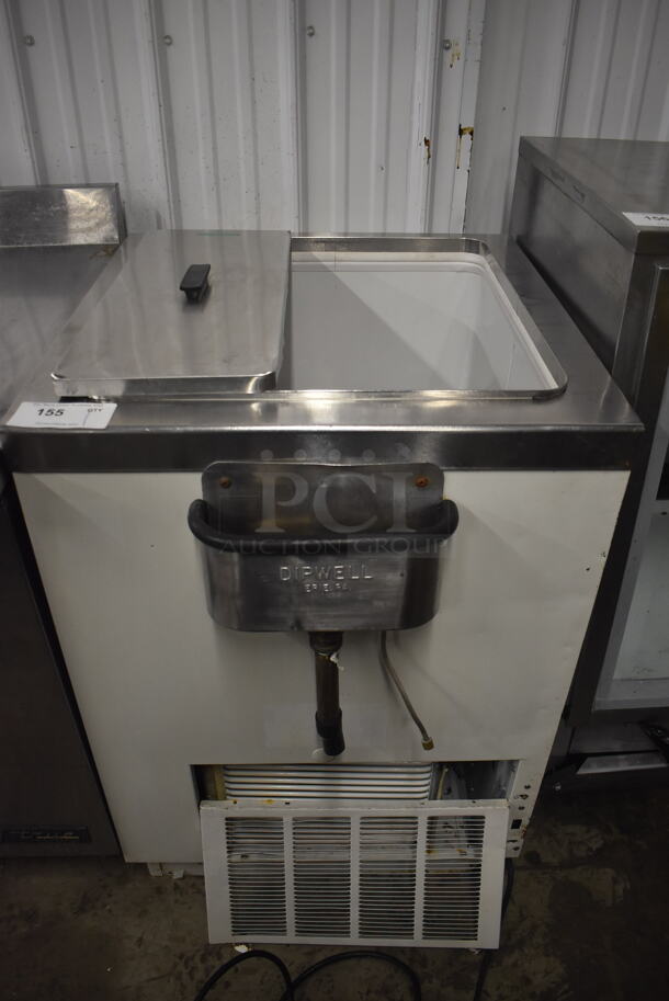 Metal Commercial Chest Freezer w/ Dipwell. 26x30x38. Tested and Working! - Image 1 of 6