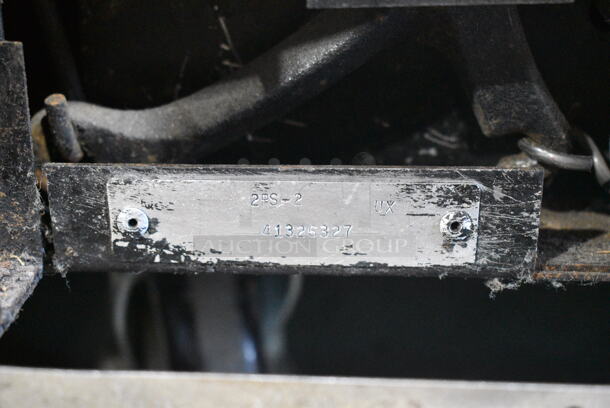 Wolf 2PS-2 Stainless Steel Commercial Natural Gas Powered 4 Burner Range w/ Oven on Commercial Casters.  - Image 7 of 7
