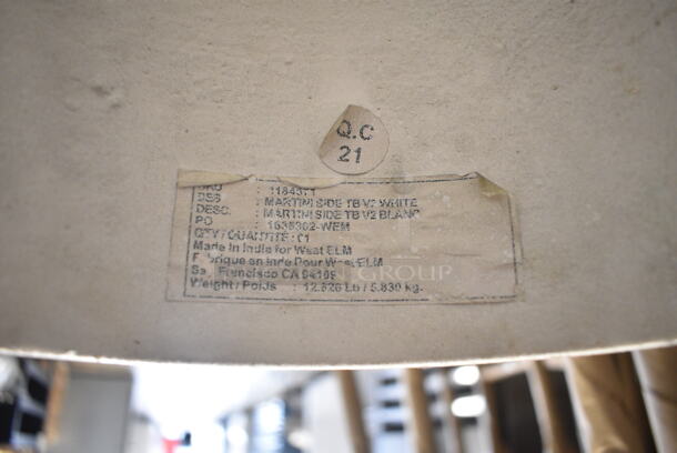 7 White Round End Tables / Display Pedestals. 7 Times Your Bid! - Image 6 of 6