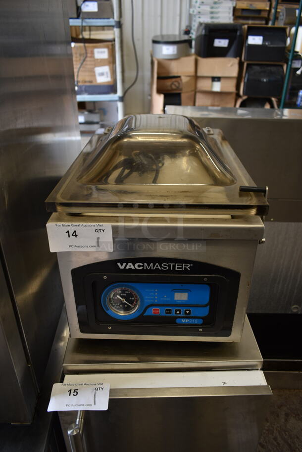 2015 VacMaster VI-215 Stainless Steel Commercial Countertop Vacuum Sealer. 110 Volts, 1 Phase. Tested and Does Not Power On