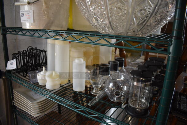 ALL ONE MONEY! Tier Lot of Various Items Including Condiment Bottles and French Presses - Image 2 of 5