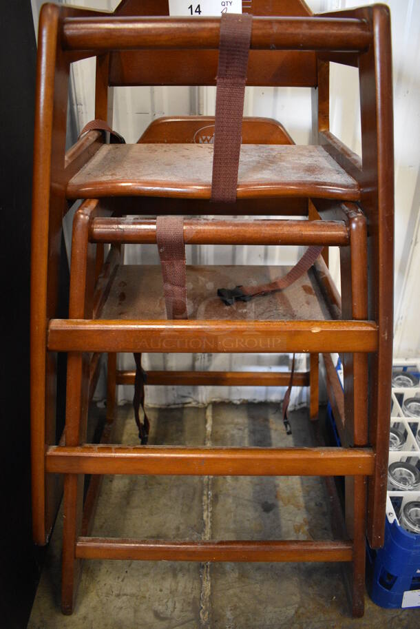 2 Winco Wooden High Chairs. 20x20x29. 2 Times Your Bid! - Image 4 of 4
