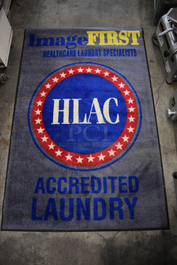 Blue Floor Rug w/ HLAC Logo. 43x68