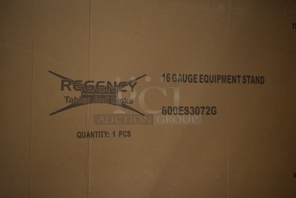 BRAND NEW SCRATCH AND DENT! Regency 600ES3072G 16-Gauge Stainless Steel Commercial Work Table with 4" Backsplash and Undershelf. Stock Picture Used as Gallery. - Image 3 of 7