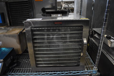 BRAND NEW! Avantco 177LT87 Stainless Steel Commercial Countertop 12 Tray Food Dehydrator w/ View Through Door. 120 Volts, 1 Phase. 16x18.5x18.5. Tested and Working!