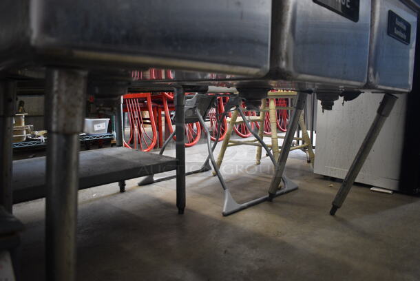 Stainless Steel Commercial 3 Bay Sink w/ Dual Drainboards. 88x27x44. Bays 16x20x12. Drainboards 16x22x1 - Image 6 of 6