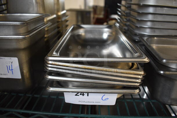 6 Stainless Steel 1/3 Size Drop In Bins. 1/3x2.5. 6 Times Your Bid!