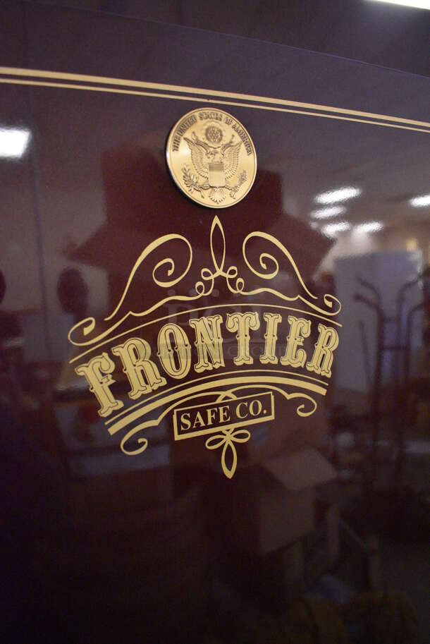 EXCELLENT CONDITION! Frontier FI640 Brown Metal Single Door Full Size Reach In Climate Controlled Safe. Comes w/ Combination! - Image 11 of 12