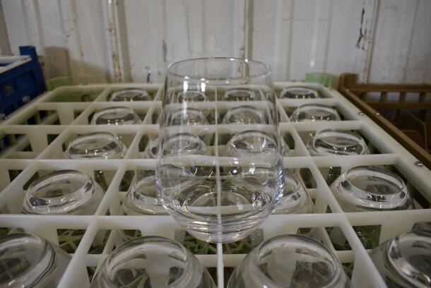 21 Beverage Glasses in Dish Caddy. 3.5x3.5x4.5. 21 Times Your Bid!