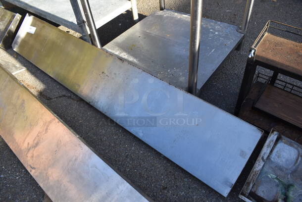 Metal Shelf w/ Wall Mount Brackets. 72x12x11 - Image 2 of 3