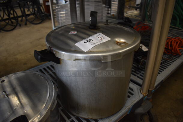 2 Metal Pots w/ Lids. 17x14x14, 17x12x7. 2 Times Your Bid! - Image 3 of 4