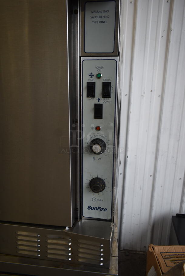 2 Garland SunFire Stainless Steel Commercial Natural Gas Powered Full Size Convection Ovens w/ View Through Door, Solid Door, Metal Oven Racks and Thermostatic Controls. 2 Times Your Bid! - Image 4 of 7