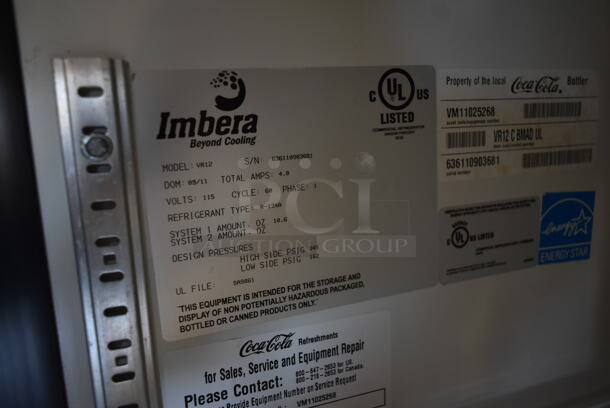 Imbera VR12 ENERGY STAR Metal Commercial Single Door Reach In Cooler Merchandiser. 115 Volts, 1 Phase. Tested and Powers On But Does Not Get Cold - Image 4 of 5