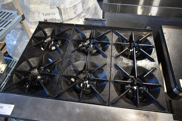 Garland SunFire SY-6-28 Stainless Steel Commercial Natural Gas Powered 6 Burner Range w/ Oven. Comes w/ 3 Gas Hoses. - Image 3 of 7