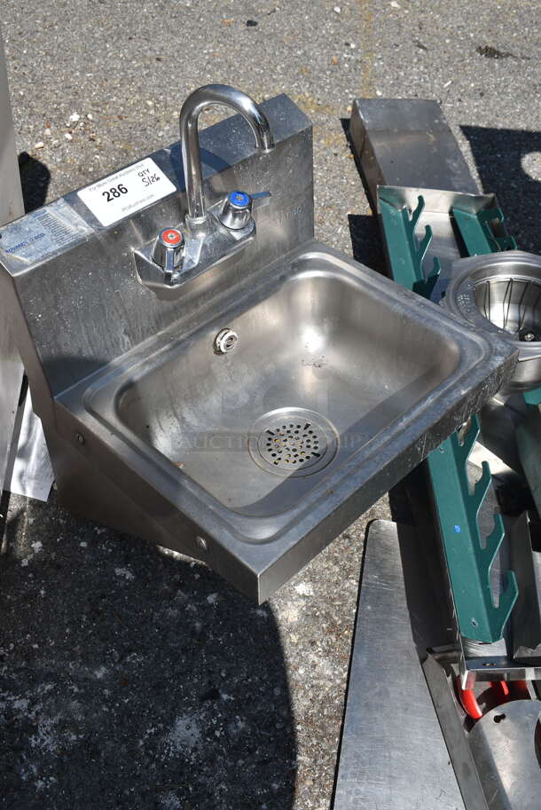 Advance Tabco Commercial Stainless Steel Flush Mount Hand Sink With Faucet - Image 2 of 3