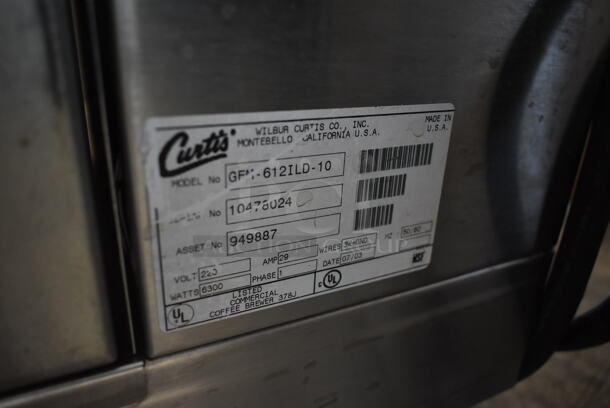 Curtis Gemini GFM-612ILD-10 Stainless Steel Commercial Countertop Coffee Machine w/ Hot Water Dispenser, 2 Metal Brew Baskets and 1 Satellite Dispenser. 220 Volts. - Image 7 of 8