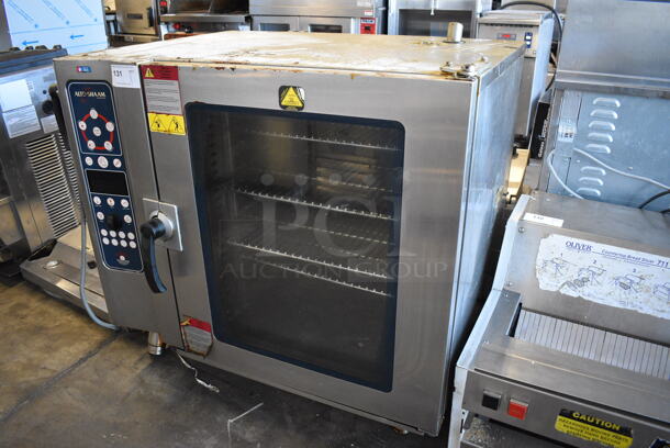 	2012 Alto Shaam Model 10.10 ES Stainless Steel Commercial Electric Powered Combitherm Convection Oven w/ View Through Door and Metal Oven Racks. 208-240 Volts, 3 Phase. 42x32x40 - Image 3 of 7