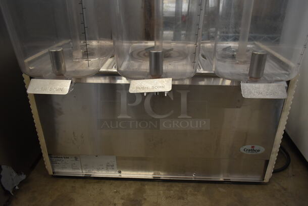 Crathco Stainless Steel Commercial Countertop 3 Hopper Refrigerated Beverage Machine. 115 Volts, 1 Phase. Tested and Working! - Image 5 of 6