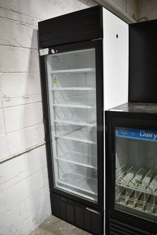 2019 Habco SE18 Metal Commercial Single Door Reach In Cooler Merchandiser w/ Poly Coated Racks. 115 Volts, 1 Phase. Tested and Working!