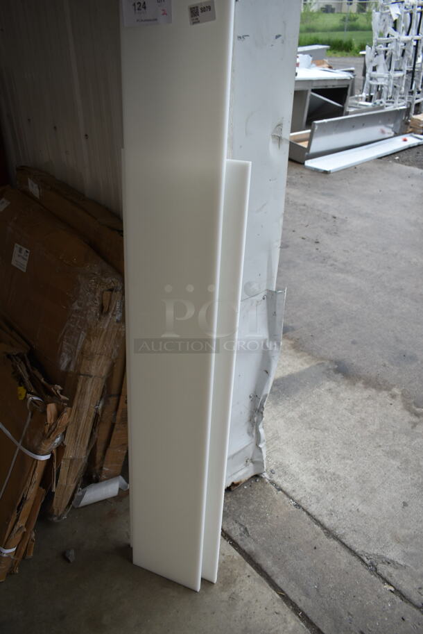 2 BRAND NEW SCRATCH AND DENT! White Cutting Boards. 60x9x1, 48x12x1. 2 Times Your Bid! - Image 3 of 5