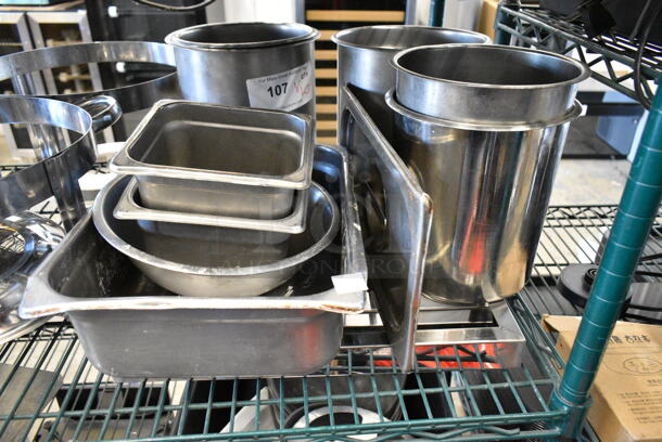 ALL ONE MONEY! Lot of Various Items Including Stainless Steel Drop In Bins - Image 1 of 7