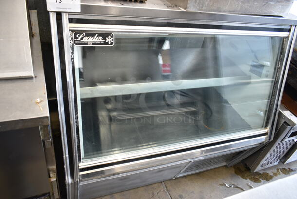 Leader CDL48S/C Stainless Steel Commercial Floor Style Refrigerated Deli Display Case Merchandiser. 115 Volts, 1 Phase. Tested and Powers On But Does Not Get Cold - Image 1 of 5