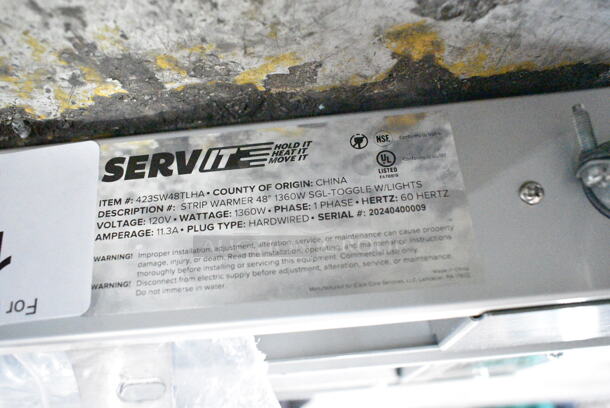 BRAND NEW SCRATCH AND DENT! ServIt 423SW48TLHA 48" Lighted Strip Warmer with Single Toggle Control. 120 Volts, 1 Phase.  - Image 7 of 7