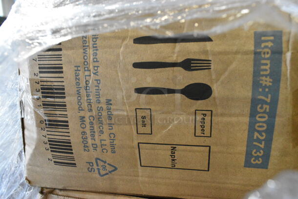 20 BRAND NEW Boxes Including 127RD12BULK Choice 12 oz. Customizable Microwavable Translucent Round Deli Container - 500/Case, 500CC12 Choice Clear PET Customizable Plastic Cold Cup - 12 oz. - 1000/Case, 5002BNAPWH Choice 2-Ply White Beverage / Cocktail Napkin - 3000/Case, Choice Insulated Foil Sandwich Wrap Sheets. 20 Times Your Bid!  - Image 12 of 12