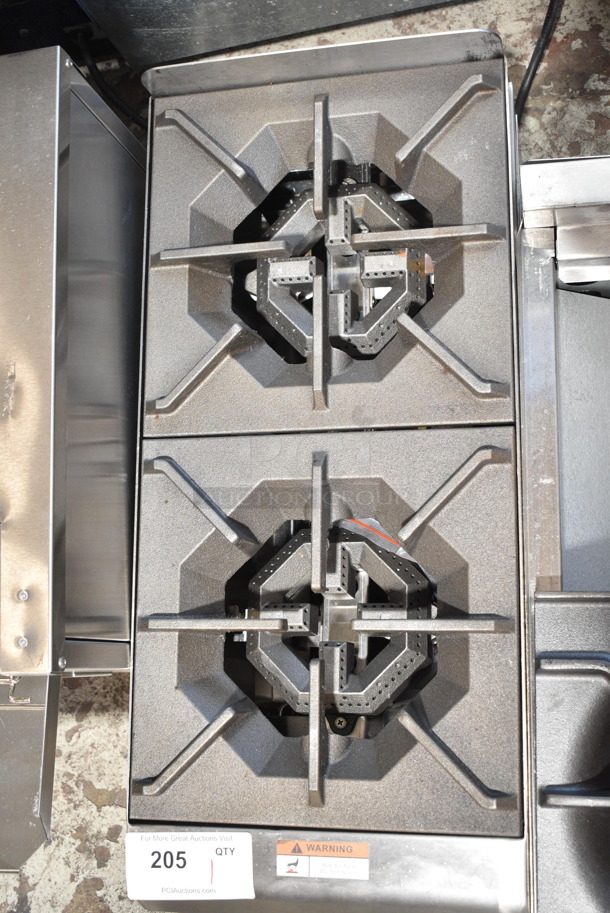 BRAND NEW SCRATCH AND DENT! 2023 Cooking Performance Group CPG 351RCPG12NL Stainless Steel Commercial Countertop Natural Gas Powered 2 Burner Range.  - Image 4 of 5