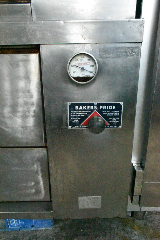 2 Bakers Pride JS 6-18 Stainless STeel Commercial Natural Gas Powered Single Deck Pizza Oven w/ Cooking Stones. 100,000 BTU. 2 Times Your Bid!  - Image 8 of 12