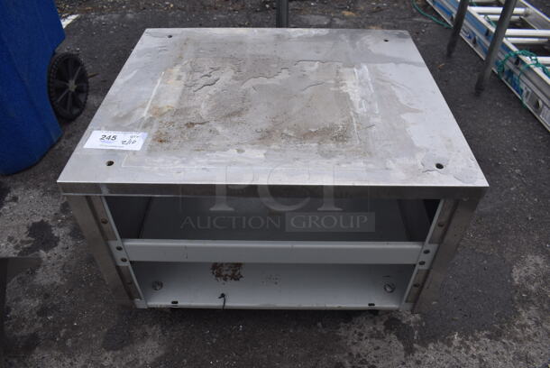 Metal Equipment Stand w/ Under Shelf on Commercial Casters. 27x23.5x19