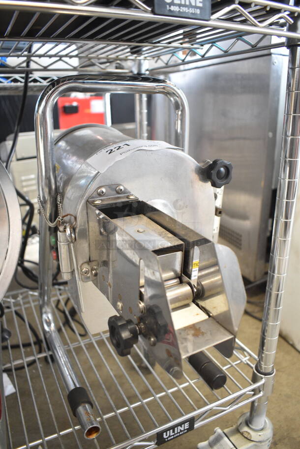 Happy Industrial A-OHC50 Metal Commercial Vegetable Slicer. 110-120 Volts, 1 Phase. Tested and Working!  - Image 2 of 6