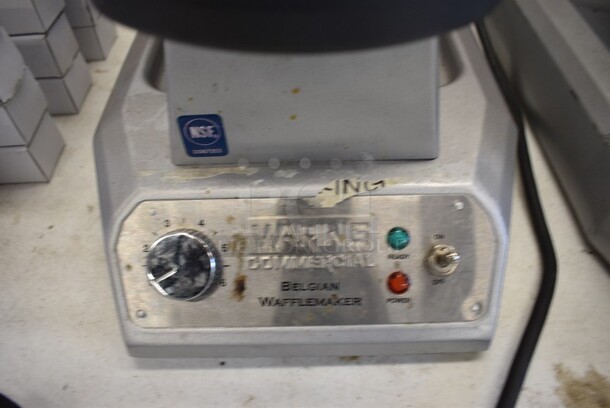 Waring Model WW180 Stainless Steel Commercial Countertop Belgian Waffle Maker. 120 Volts, 1 Phase. 10x17.5x9.5. Tested and Working! - Image 4 of 6