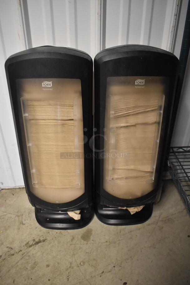 2 Tork Black and Clear Poly Napkin Dispensers. 8.5x8x25. 2 Times Your Bid! - Image 1 of 4