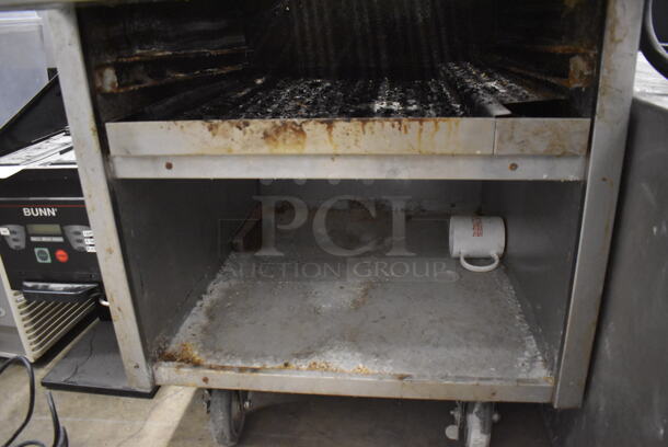 MagiKitch'n FSE 24 Stainless Steel Commercial Electric Powered Charbroiler Grill w/ Under Shelf on Commercial Casters. 208 Volts, 3 Phase. 27x34x43 - Image 5 of 7