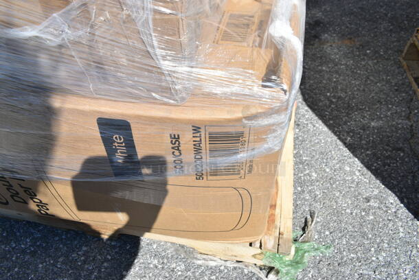 PALLET LOT of 12 BRAND NEW Boxes Including 6 Box 50020DWALLW Choice 20 oz. White Smooth Double Wall Paper Hot Cup - 500/Case, 4 Box 500L1020W Choice White Hot Paper Cup Travel Lid for 10-24 oz. Standard Cups and 8 oz. Squat Cups - 1000/Case. 12 Times Your Bid!  - Image 3 of 10