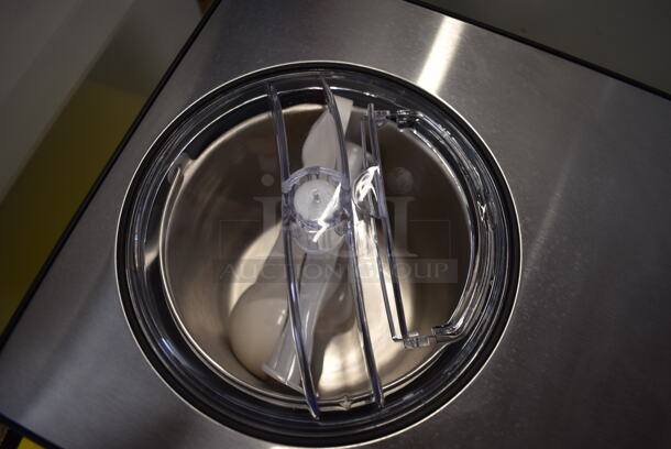 BRAND NEW SCRATCH AND DENT! Whynter ICM-220SSY Commercial Stainless Steel Electric Countertop 2 Quart Ice Cream Maker With Scooper, Stainless Steel Bowl and Yogurt Function. 110-120V. Tested And Working!  - Image 4 of 8