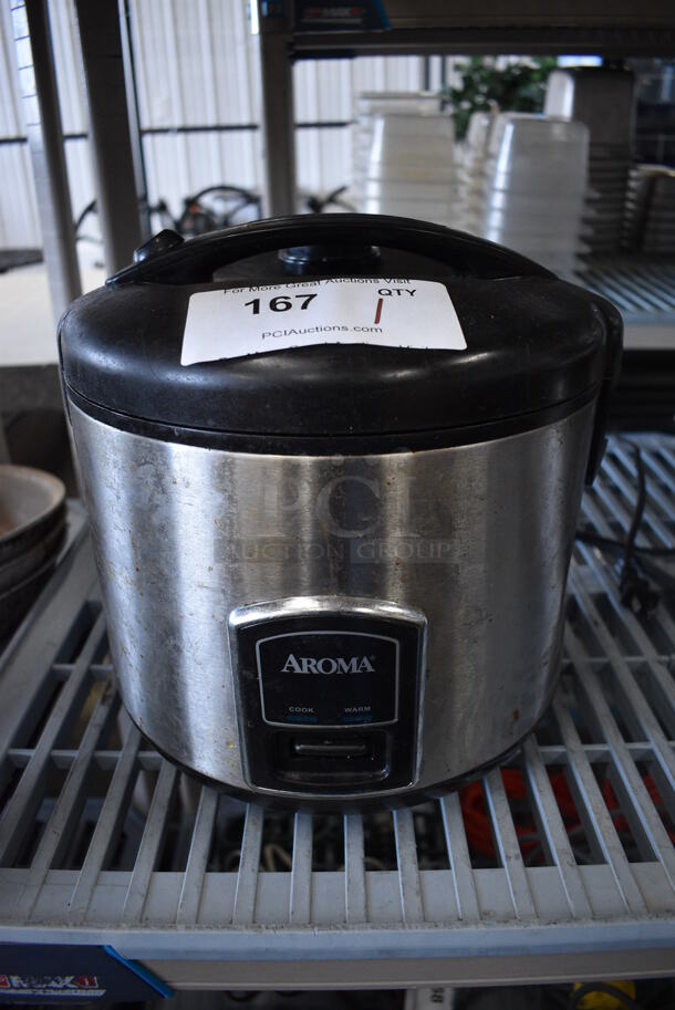 Aroma Model ARC-900SB Metal Countertop Rice Cooker. 120 Volts, 1 Phase. 12x12x12