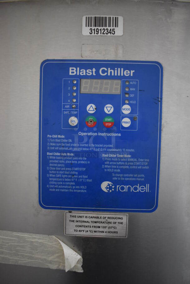 2015 Randell BC-18 Stainless Steel Commercial Floor Style Blast Chiller. 115/230 Volts, 1 Phase. 40x36x71 - Image 3 of 6