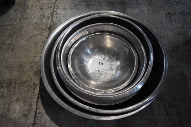 11 Various Metal Bowls. Includes 18x18x5.5. 11 Times Your Bid!