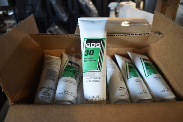 2 Boxes of SBS 30 Waterless Skin Cleanser. Approximately 48 Tubes. 1.5x2x7.5. 2 Times Your Bid!