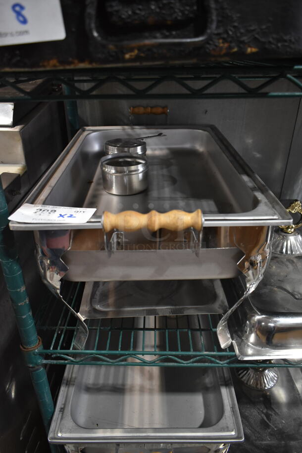 2 Metal Chafing Dish w/ Drop In and Lid. 2 Times Your Bid! - Image 3 of 5